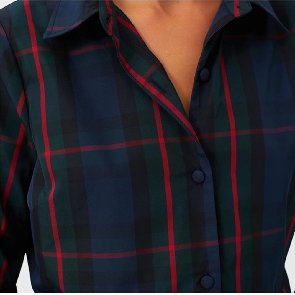 XS Pomander Place Fraser Plaid Ashlen Blouse - Picture 4 of 16